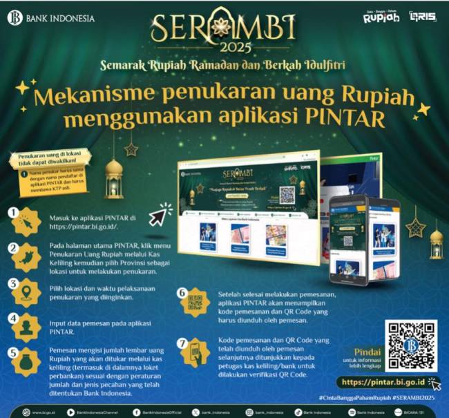 BANK INDONESIA  dan Perbankan Buka Layanan Penukaran Uang Rupiah di Momen Ramadan dan Idulfitri