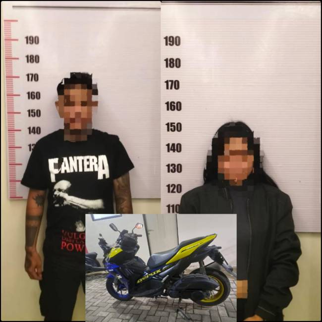 Pasangan suami istri RK alias Ricky (29), SW alias Mawar (21)