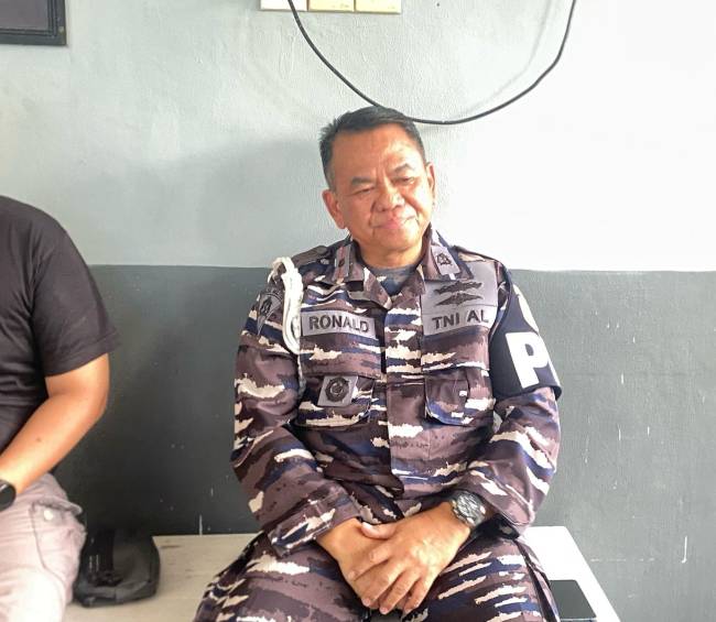 Komandan Polisi Militer Lanal Balikpapan Mayor Laut (PM) Ronald L. Ganap.