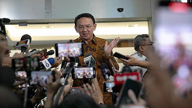 Eks Komisaris Utama PT Pertamina Basuki Tjahaja Purnama alias Ahok. (Foto: CNN Indonesia/Adi Ibrahim)