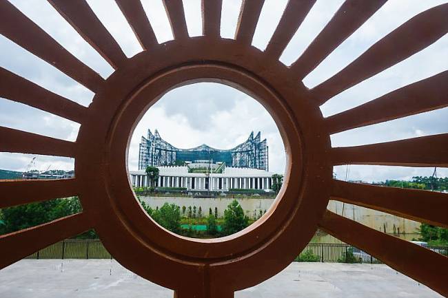 Suasana di KIPP Kota Nusantara, ibu kota Indonesia di Kecamatan Sepaku, Kabupaten Penajam Paser Utara, Provinsi Kalimantan Timur. (Foto: ANTARA/Aditya Nugroho)