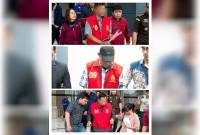 Tim Penyidik Kejati Kalteng menahan tiga tersangka dalam perkara dugaan korupsi izin pertambangan di Kabupaten Barito Utara pada tahun 2009 sampai 2013, Rabu (5/3/2025). (foto: ANTARA/Penkum Kejati Kalteng)