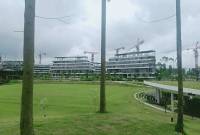 Pembangunan di kawasan pusat Kota Nusantara di Kecamatan Sepaku, Kabupaten Penajam Paser Utara, Provinsi Kalimantan Timur, terus berlanjut. (Foto: ANTARA/Nyaman BP)