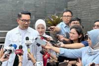 Mantan Gubernur Jawa Barat Ridwan Kamil saat memberikan keterangan di Kota Bandung, Jawa Barat. (Foto: Dok ANTARA/Rubby J)