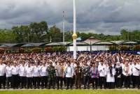 Foto bersama usai peringatan Hari Desa Nasional di Kabupaten Balangan. Foto:Mc.Balangan