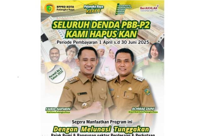 Pemkot Palangka Raya hapus denda pajak bumi dan bangunan. (Foto: ANTARA/HO-BPPRD Kota Palangka Raya)