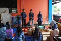 Proses penyelamatan arsip yang berkaitan dengan pandemi Covid-19 di kantor BPBD Balangan.