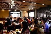 Sebanyak 50 mahasiswa jurusan Bahasa Indonesia dari berbagai perguruan tinggi di China mengikuti Lomba Pidato Bahasa Indonesia Tingkat Nasional China kedua, yang diselenggarakan oleh Beijing Foreign Studies University (BFSU) di Beijing pada Minggu (27/4/2025). (Foto: ANTARA/HO-Xinhua)