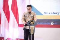 Sekjen Kemendagri Tomsi Tohir dalam acara Musrenbang RPJMD Provinsi Jawa Timur Tahun 2025-2029 dan RKPD Provinsi Jatim Tahun 2026 di Surabaya, Jatim, Selasa (29/4/2025). (Foto: ANTARA/HO-Puspen Kemendagri)