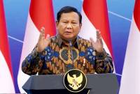 Presiden Prabowo Subianto dalam acara Sarasehan Ekonomi di Menara Mandiri, Senayan, Jakarta, Selasa (8/4/2025). (Foto: ANTARA/HO-Polri)