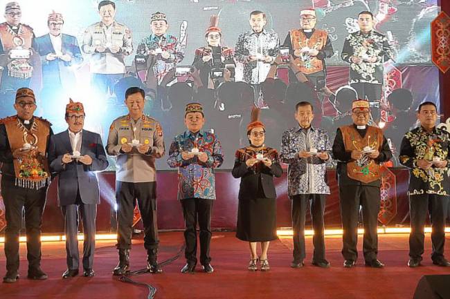 Puncak perayaan HUT Ke-186 GKE di Palangka Raya, Kamis (10/4/2025). (Foto: ANTARA/HO-Biro Adpim Pemprov Kalteng)