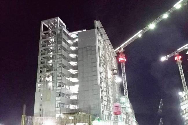 Salah satu tower di IKN yang tahap pembangunan. (Foto: Dok AntaraNewsKaltim/M Ghofar)