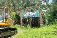 Tampak depan Kawasan Hutan dengan Tujuan Khusus (KHDTK) Diklathut Fakultas Kehutanan Unmul. (Foto: ANTARA/Ahmad Rifandi)