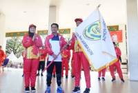 Wali Kota Yamin dan Wakil Hj Ananda melepas 202 atlet dari Banjarmasin yang akan berlaga pada kejuaran Pekan Olahraga Pelajar Daerah (POPDA) Kalimantan Selatan 2025.