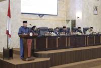 Rapat Paripurna yang dipimpin Ketua DPRD Provinsi Kalsel H. Supian HK di Banjarmasin, Senin (19/5/2025) (SuarIdonesia/HM)