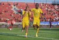 Pemain Barito Putera, Murilo Mendes, merayakan gol pada laga BRI Liga 1 2024/2025. (Foto: PT LIB)