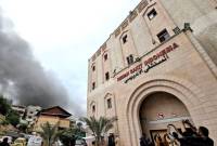 Rumah Sakit Indonesia di Beit Lahia, Gaza Utara, yang menjadi sasaran serangan Israel. (Dok ANTARA/Anadolu)