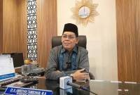 Sekretaris Jenderal MUI Amirsyah Tambunan saat ditemui di Kantor Pusat MUI Jakarta, Selasa (24/6/2025) untuk menanggapi konflik Iran-Israel. (ANTARA/Lintang B Prameswari)