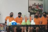 Badan Narkotika Nasional Provinsi  Kalimantan Selatan (mengungkap setengah kilogram sabu lebuh dengan lima tersangka, berkaitan oknum Polres HST dan calon pegawai (SuarIndoseia/DO)