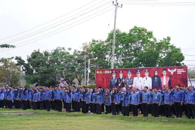 Upacara peringatan Hari Lahir Pancasila di Kabupaten Balangan. foto: MC Balangan