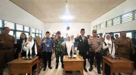 Peluncuran Program Makan Bergizi Gratis di SMP Negeri 1 Paringin. foto: MC Balangan