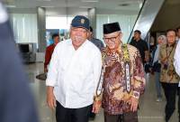 Mendikdasmenn, Abdul Mu’ti (kanan) bersama Kepala Otorita IKN Basuki Hadimuljono. (Foto: ANTARA/HO-dokumen Humas OIKN)