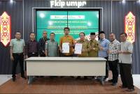 FKIP UMPR-FKUB Kalteng dan DAD Kota Palangka Raya kerja sama penguatan moderasi beragama di Palangka Raya, Kamis (19/6/2025). (Foto: ANTARA/Rendhik Andika)