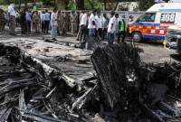 Pesawat Air India jatuh dan meledak di Ahmedabad, Kamis (12/6/2025) waktu setempat. (Foto: REUTERS/Amit Dave)