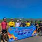 Tim Triathlon Kalsel saat menjajal trek sepeda gunung merapi. Foto : MC Kalsel