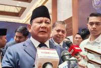Presiden RI Prabowo Subianto memberikan usai menutup konferensi International Conference on Infrastructure (ICI) 2025 di JCC Senayan, Jakarta, Kamis (12/6/2025). (Foto: ANTARA/Mentari D Gayati)
