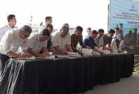 Sebanyak 16 unit gerai atau tenant usaha resmi masuk ke Ibu Kota Nusantara (IKN) untuk segera menghidupkan layanan publik. Kehadiran gerai-gerai yang menempati kawasan bisnis di IKN itu melengkapi fasilitas pendukung agar menjadi kota yang siap huni. (Foto: Antara)