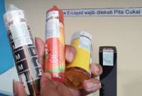 Kemasan vape liquid atau rokok elektrik. (Foto: ANTARA/A Nazaruddin Lathif)
