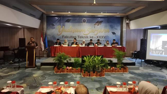 Prosesi Yudisium Sarjana Fakultas Teknik Uniska ke-XXXV di Harper Hotel Banjarmasin