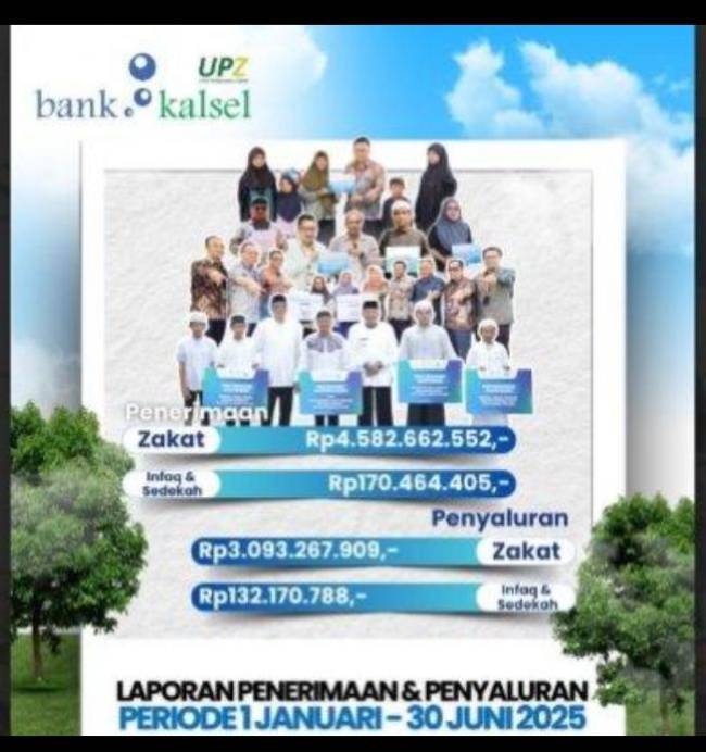UPZ BANK KALSEL - UPZ Bank Kalsel telah menyalurkan zakat infaq dan sedekah kepada para mustahik pada lima program unggulan.