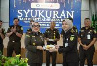 Jajaran Kejarti Kalsel, syukuran Hari Bhakti Adhyaksa (HBA) ke-65 Selasa (22/7/2025). SuarIndonesia/Ist)