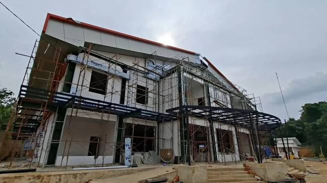 Proyek ditangani oleh Dinas Pekerjaan Umum Penataan Ruang dan Perumahan Kawasan Permukiman (PUPRPerki. (SuarIndonesia/Adv) Balangan