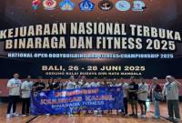 Kontingen Binaraga Kalimantan Selatan (Kalsel) menorehkan prestasi gemilang dengan keluar sebagai juara umum dalam Kejuaraan Nasional (Kejurnas) Terbuka Binaraga dan Fitness 2025 yang digelar di Bali 26-28 Juni 2025. (ANTARA/HO-Pemprov Kalsel)