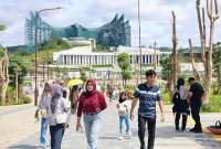 Masyarakat umum melakukan kunjungan ke kawasan KIPP IKN di Kecamatan Sepaku, Kabupeten Penajam Paser Utara, Provinsi Kalimantan Timur (ANTARA/HO-Dok Humas OIKN)