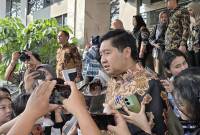 Menteri Perumahan dan Kawasan Permukiman (PKP) Maruarar Sirait di Kantor Kemenko Perumahan, Jakarta, Jumat (25/7/2025). (ANTARA/Bayu Saputra)