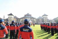 Anggota relawan pemadam kebakaran (Redkar). (Dok ANTARA/HO-Kemendagri)