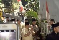 Presiden Prabowo Subianto tiba di rumah duka pengemudi ojol Affan Kurniawan, di Jalan Tayu, Menteng, Jakarta pusat, Jumat (29/8/2025). (ANTARA/Dokpri)