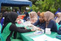 Skrinning anemia pada siswi SMKPP Negeri Paringin. foto: MC Balangan