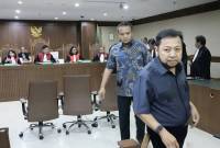 Mantan Ketua DPR Setya Novanto di pengadilan Tindak Pidana Korupsi (Tipikor) Jakarta. (ANTARA/Desca L Natalia)