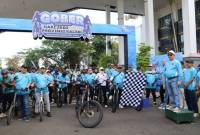 Gowes Bersama (Gober) dalam rangka memperingati Hari Jadi ke-75 Provinsi Kalsel,  di halaman Kantor Gubernur Kalsel, Banjarbaru, Minggu (3/8/2025), (SuarINdonesia/Adv)