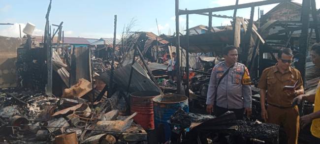 Lokasi kebakaran di dua (RT di Jalan  Barito Hulu RT 55 dan RT 59 RW 04 Banjarmasin Barat, Senin (11/8/2025) dinihari, (SuarIndonesia/DO)