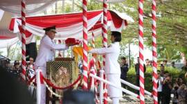 Peringatan HUT Kemerdekaan RI ke-80 di lapangan Kantor Gubernur Kalsel, Banjarbaru, Minggu (17/8/2025) (SuarIndonesia/Adv)