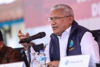 Kepala BNN RI Komjen Pol Marthinus Hukom menyampaikan penjelasan soal kasus narkoba jenis baru berkedok rokok elektrik dalam konferensi pers di Kantor BNN RI, Jakarta, Jumat (22/8/2025). (ANTARA/HO-BNN)