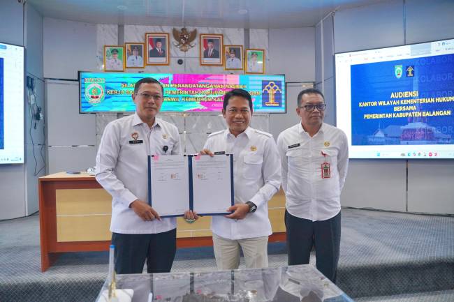 Pemkab Balangan Gandeng Kemenkum Kalsel Perkuat Regulasi dan Perlindungan Inovasi. foto: MC Balangan