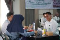 Teks foto : Tes wawancara salah satu peserta pemilihan Putra Putri Pariwisata Kabupaten Balangan. foto: MC Balangan