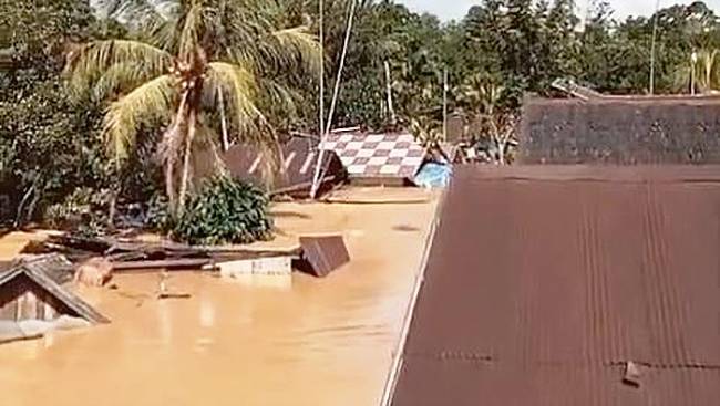 Banjir di Kapuas, Kalteng. (Foto: Istimewa/Dok BPBD Kapuas)
